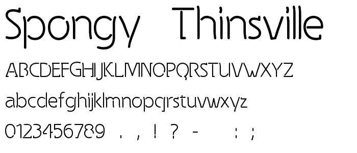 Spongy Thinsville font